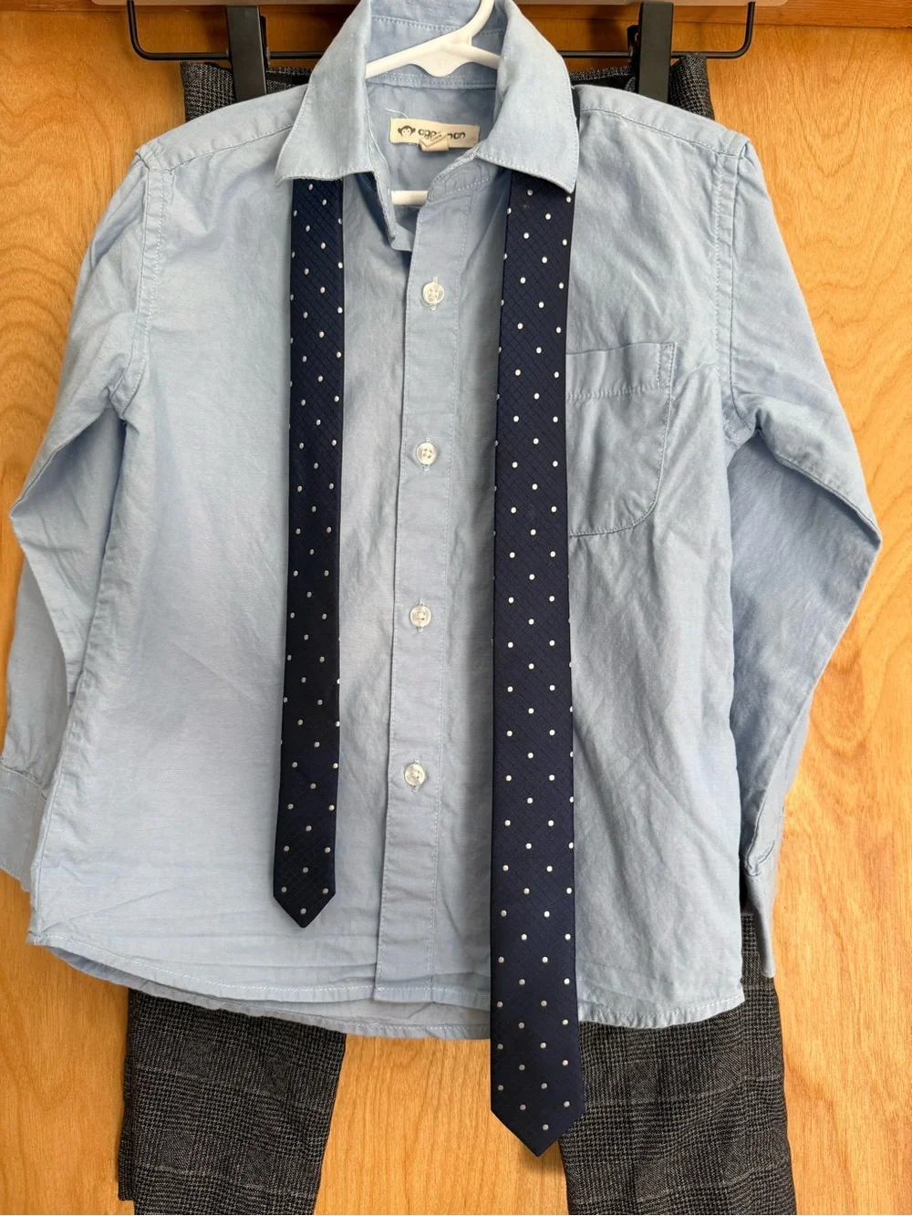 Appaman Boys Necktie Navy Blue w/ White Woven Dots Wedding Looks Formal